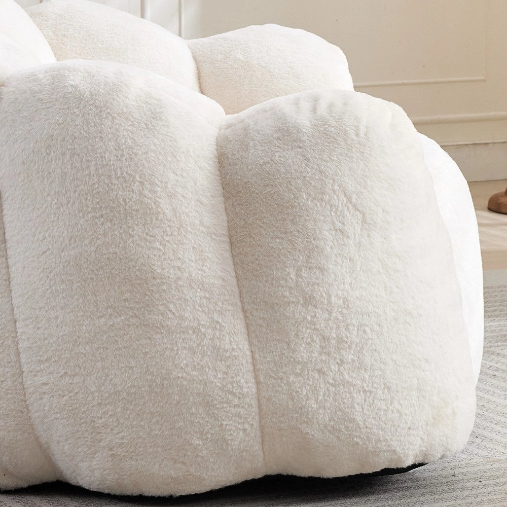 Divano compatto Lotus ¨C Minimal ¨C velluto grigio chiaro, senza montaggio