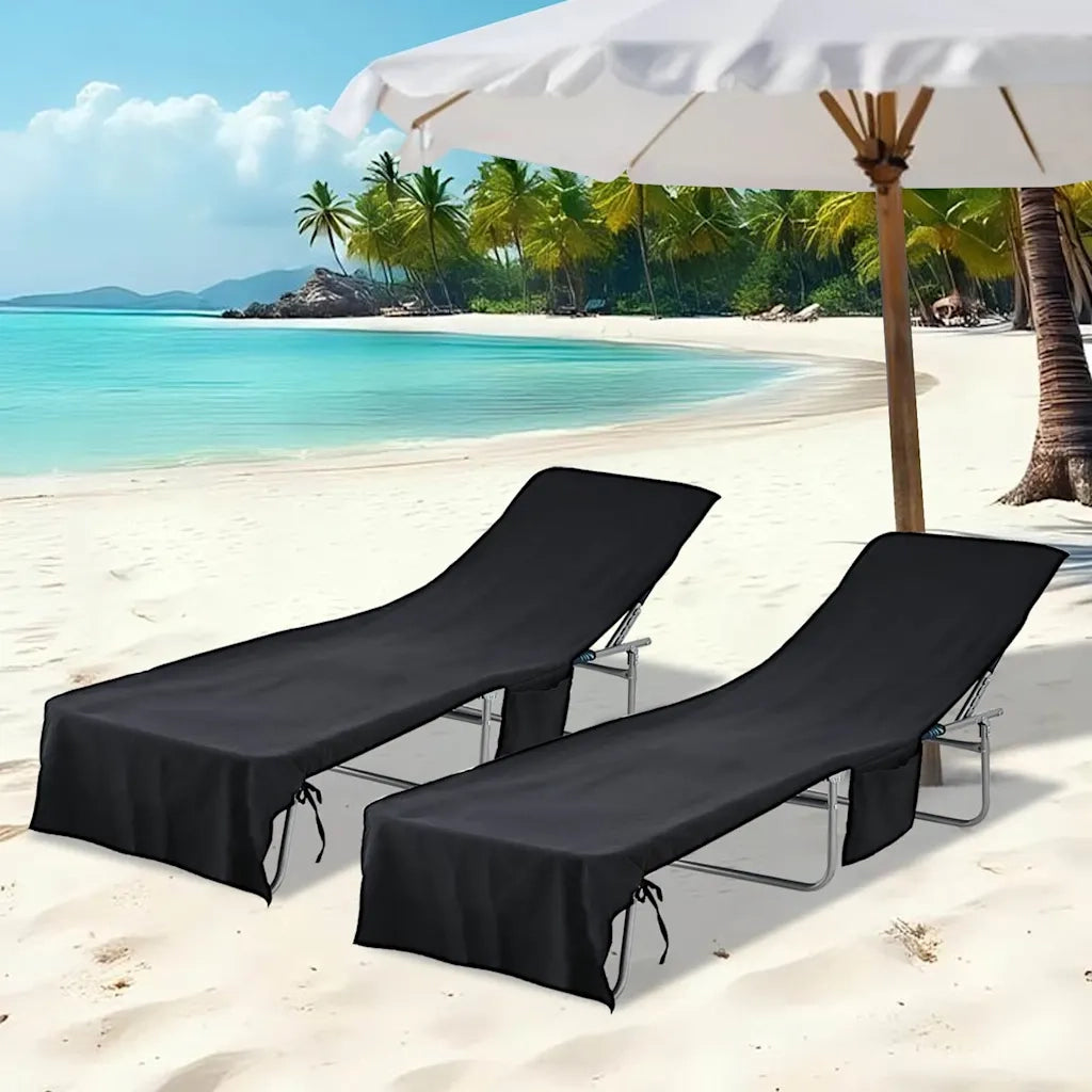 Asciugamani per lettino 2 pcs Nero 210 x 75 cm