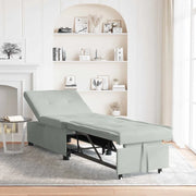 Divano letto Grigio chiaro 194 x 67 x 82 cm Velluto 42008594