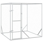 Cuccia per Cani da Esterno Argento 2x2x2 m Acciaio Zincato CFW5263725