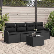 Set Divano da Giardino Nero polyrattan 3345573