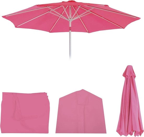 Copertura di ricambio per ombrellone Ø 3m - Rosa