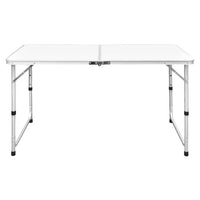Tavolo da Campeggio Pieghevole Alluminio Regolabile 120x60 cm 41325