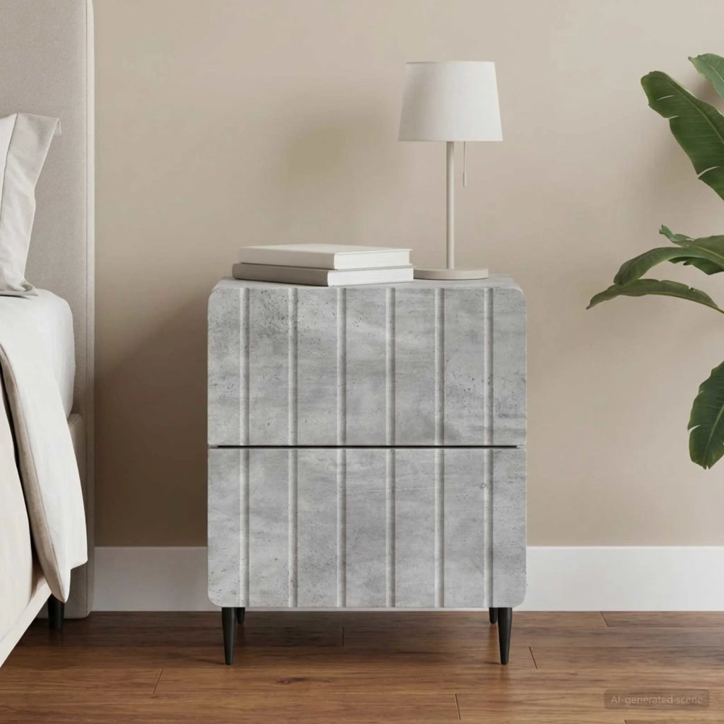 Armadio da Notte Grigio Cemento 43 x 34,5 x 49,5 cm 894301