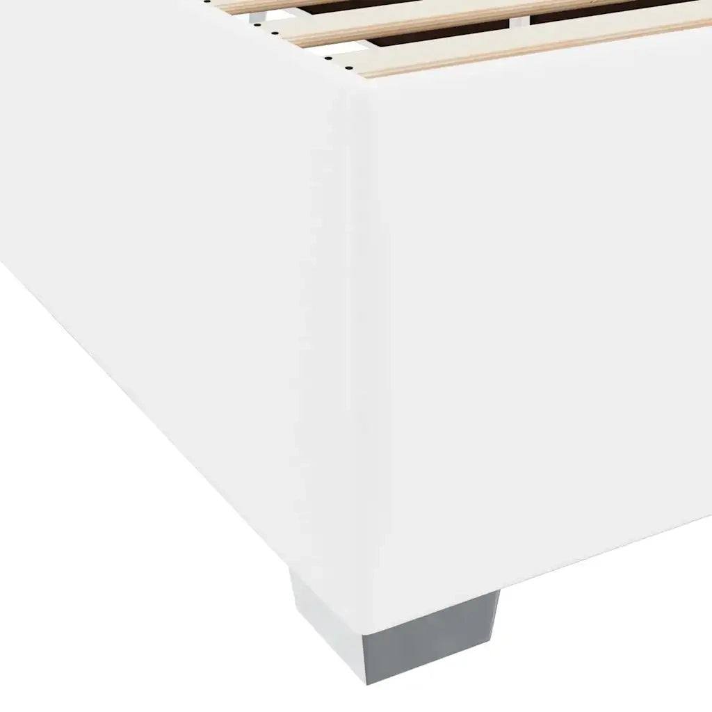 vidaXL Struttura del letto Bianco 120 x 200 cm Pelle sintetica
