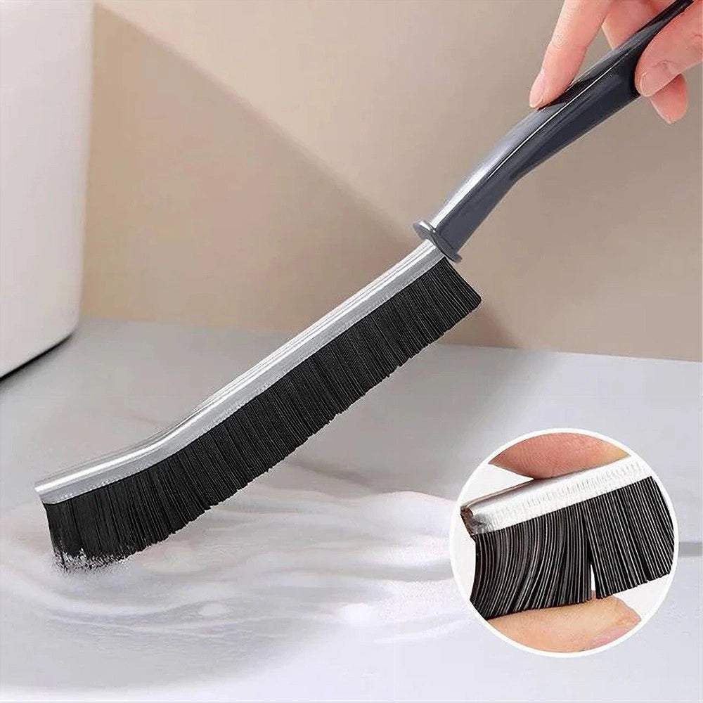 Trade Shop - Kit 2 Spazzole Durevoli Per Pulizia Fughe Giunti Bagno Doccia Cucina Ergonomico -