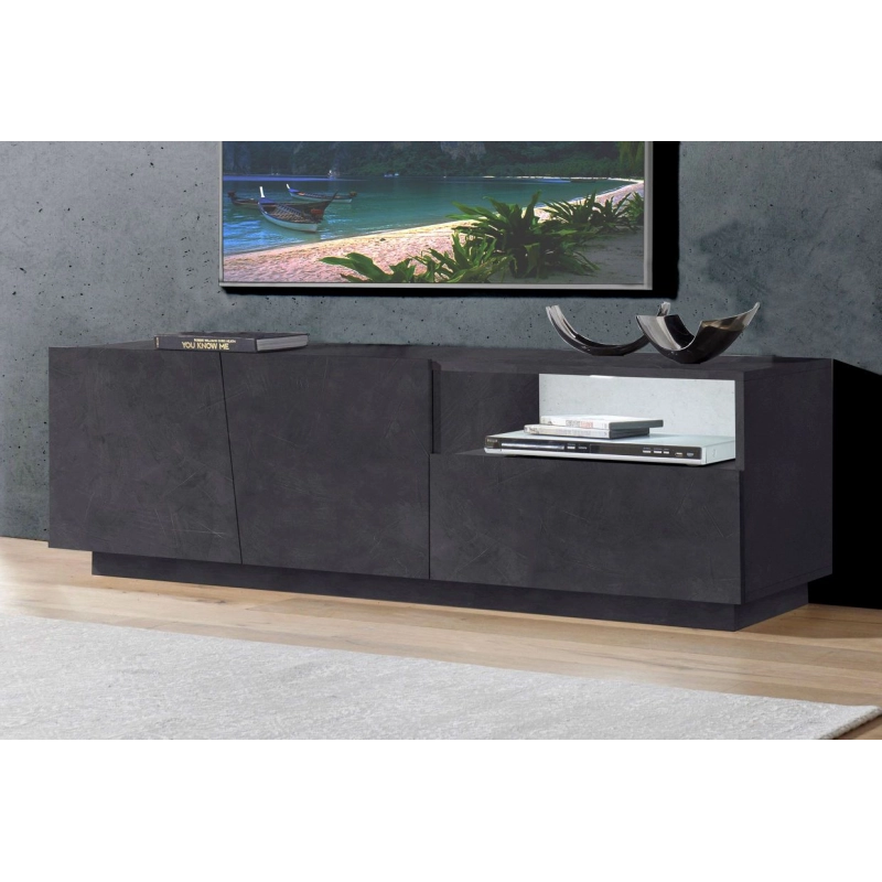 Mobile Porta TV Vega 150 – 2 ante/1 cassetto – Ardesia