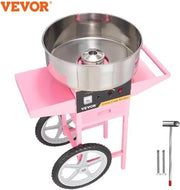Suikerspinmaker elettrico con carro - 1000W - Suikerspinmachine - Suikerspinmachines - Suikerspinmaker - Zucchero filato - Suikerspinmaker commerciale con contenitore in acciaio inossidabile - Suikerschep e lade - Ideale per feste - Rosso