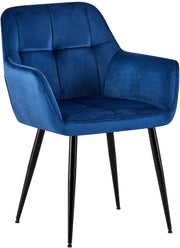 Sedia visitatore Emia Velluto,blu
