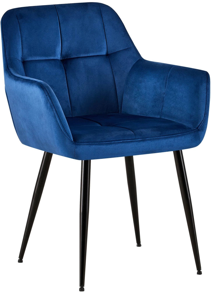Sedia visitatore Emia Velluto,blu