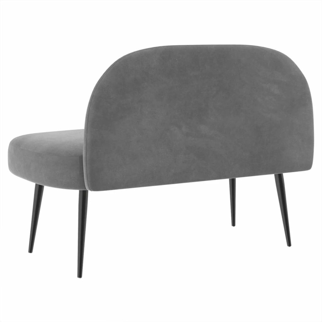 Panchina imbottita con schienale Grigio scuro 110 x 60 x 76 cm 42040786