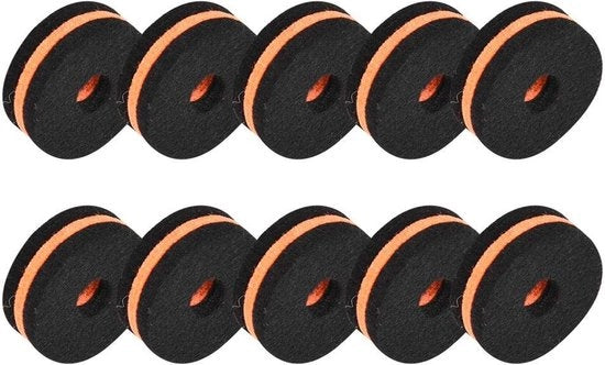 Accessori per Batteria - Cinghie di Supporto - 10 pezzi 35mm - Anelli di Sospensione - Accessori per Batteria Professionale - Materiale di Alta Qualità - Kunststof