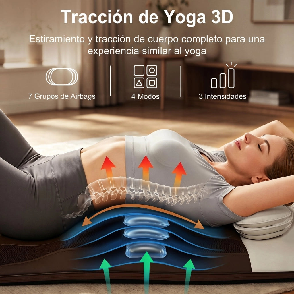 Letto a Massaggio con Calore e Compressione Aria 4 Modalita 3 Intensita ¨C Zephmum ¨C Grigio