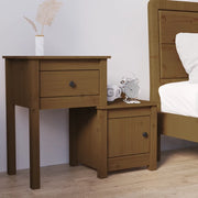 Comodino-Tavolino da notte ambra 79,5x38x65,5 cm in Legno Massello di Pino
