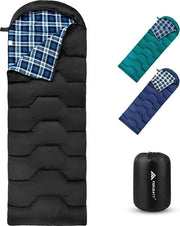 Sacco da letto, 3-4 stagioni, -5 °C, flanella e 20 °C, poliestere, sacco da letto per adulti, sacco da letto impermeabile, invernale, caldo, ideale per campeggio, interno, esterno e condizioni fredde.