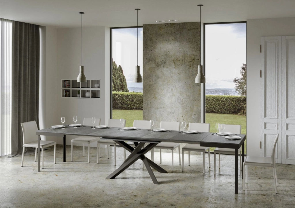 Tavolo Allungabile 160-420x90x77 cm Volantis Evolution Cemento