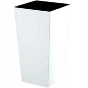 Vaso da giardino KADAX con inserto, 29 x 58 cm di altezza, bianco lucido, per fiori grandi.