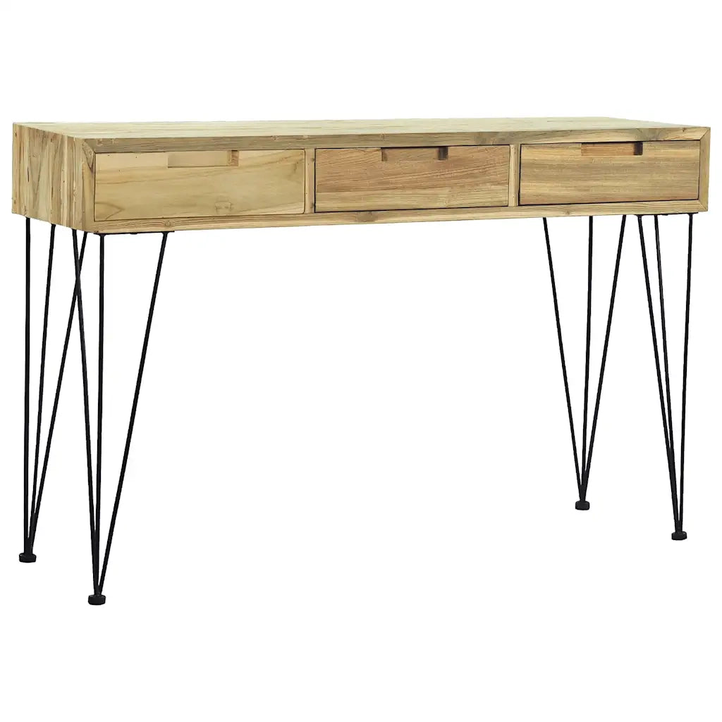 Tavolo Consolle 120x35x76 cm in Legno Massello di Teak cod mxl 18769