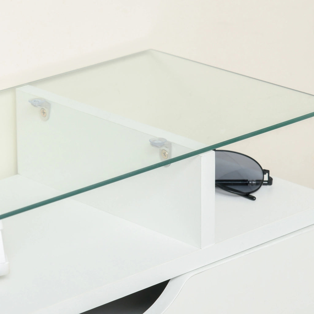 Scarpiera Stretto 2 Ante con Cassetto e Ripiano ¨C zephmum ¨C 89x23x96 Bianco