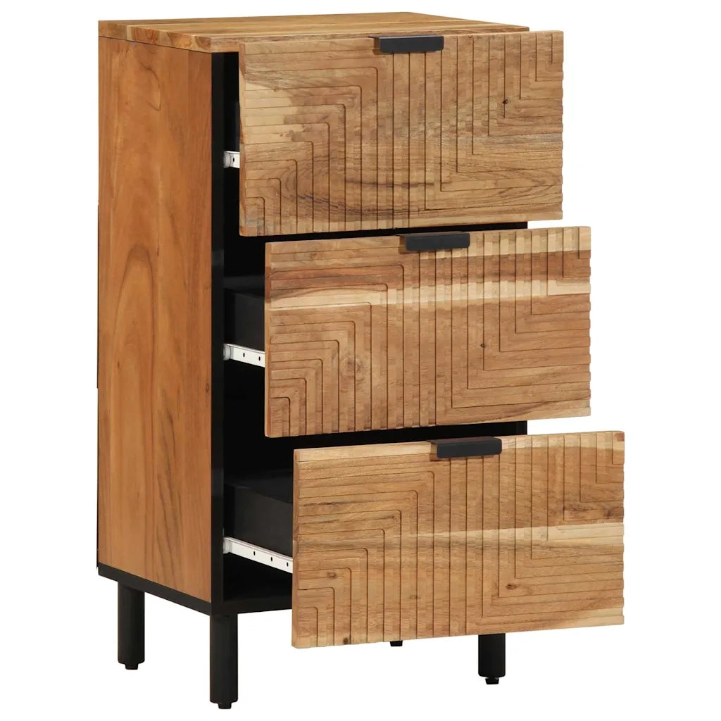 Credenza Naturale 40 x 33,5 x 75 cm Legno di Acacia Massello 4017779