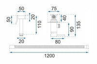 Rubinetto Bidet Rea Lungo Loop Black Metallic