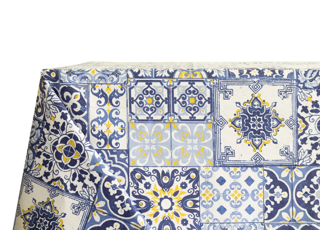 Tovaglia Per Salotto Cucina Tavolo In Cotone Made In Italy Varie Fantasie - 140x140 - Amalfi