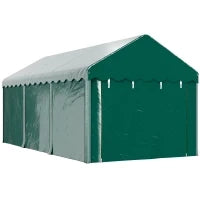 Tenda Garage 3 x 6m, Tenda per Auto Resistente con 2 Porte Avvolgibili, Telo 200g PE, Verde
