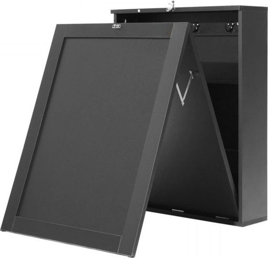 Tavolo da Parete Tavolo da Parete Nero - Scrivania da Parete Ripiegabile - 45kg di Capacità di Sostegno