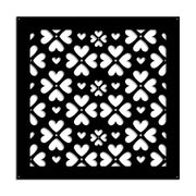 LOVE ME - Pannello in PVC traforato - Parasole Colore: nero, Misura: 73x73 cm