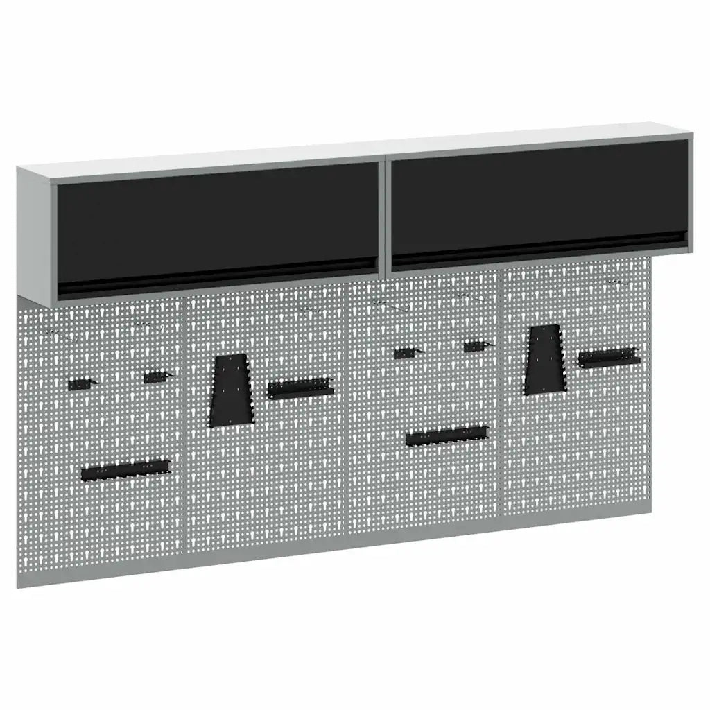 Set di armadi per attrezzi con lo scaffale 6 pz Nero CFW1799032