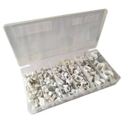 Trade Shop - Set 240 Graffette Graffetta Fissacavo Bloccacavo Fissa Cavi Misure 6 - 16 Mm -