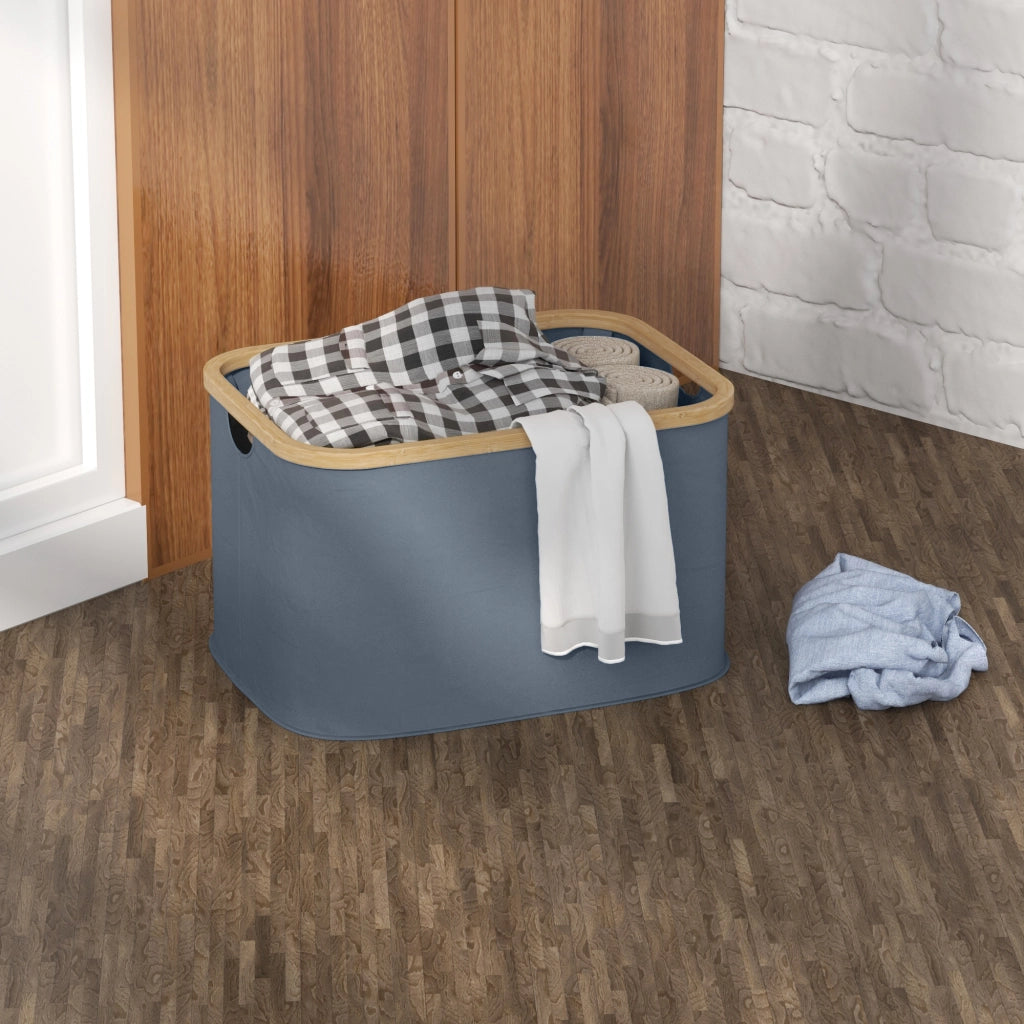 Cestino Portabiancheria Pieghevole 36 L con Manici ¨C Zephmum ¨C Grigio 44.3x33.3x26.5 cm