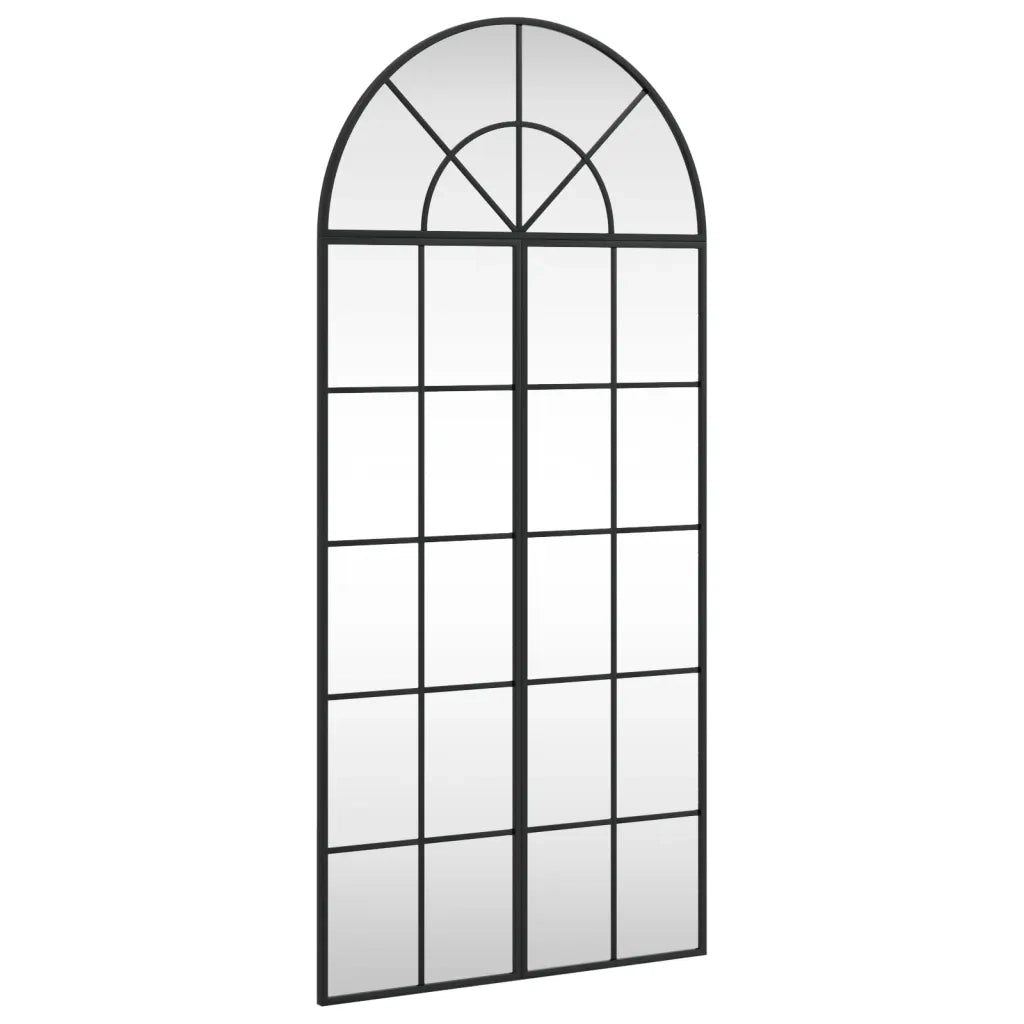 Specchio da Parete | Specchio decorativo Nero 60x130 cm Arco in Ferro