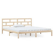 Letto matrimoniale | Letto per adulti | Giroletto in Legno Massello di Pino 140x190 cm