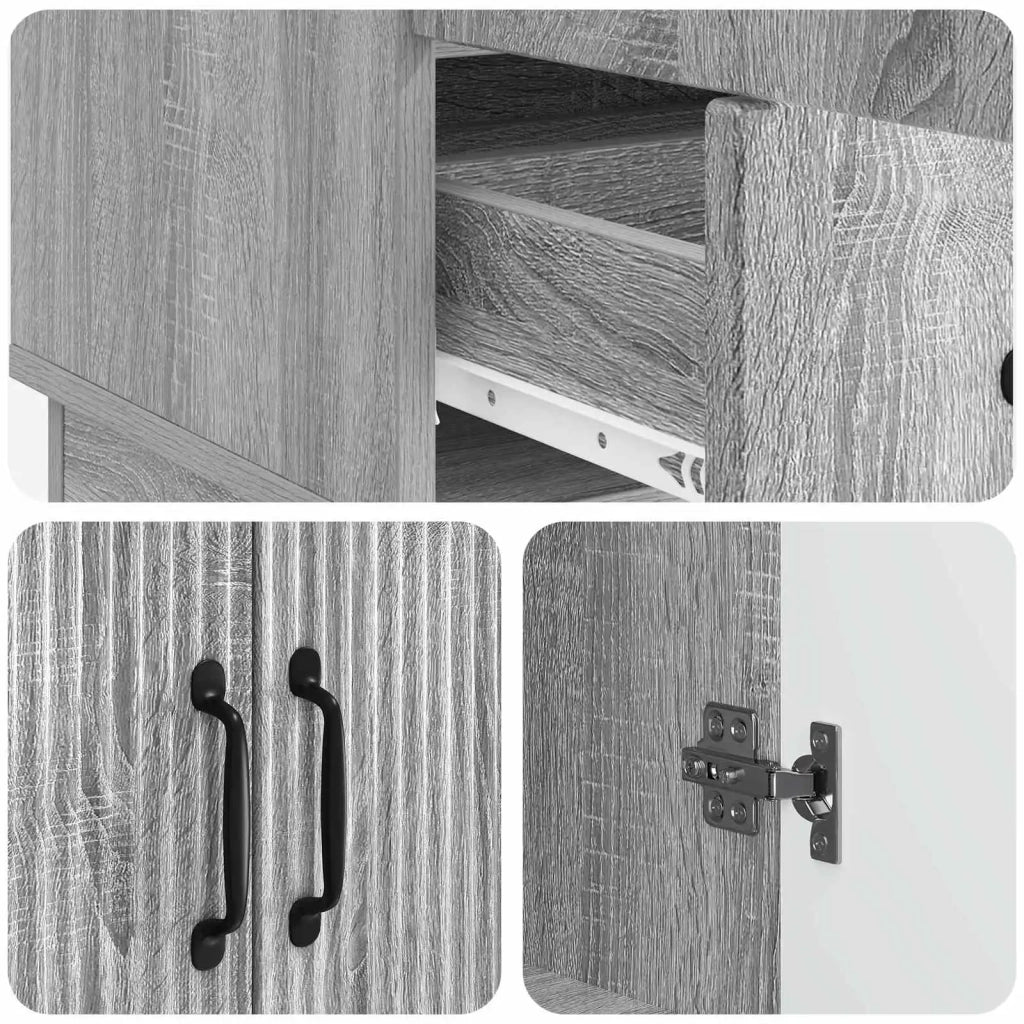 Credenza Grigio Sonoma 66 x 34,5 x 92 cm Legno ingegnerizzato