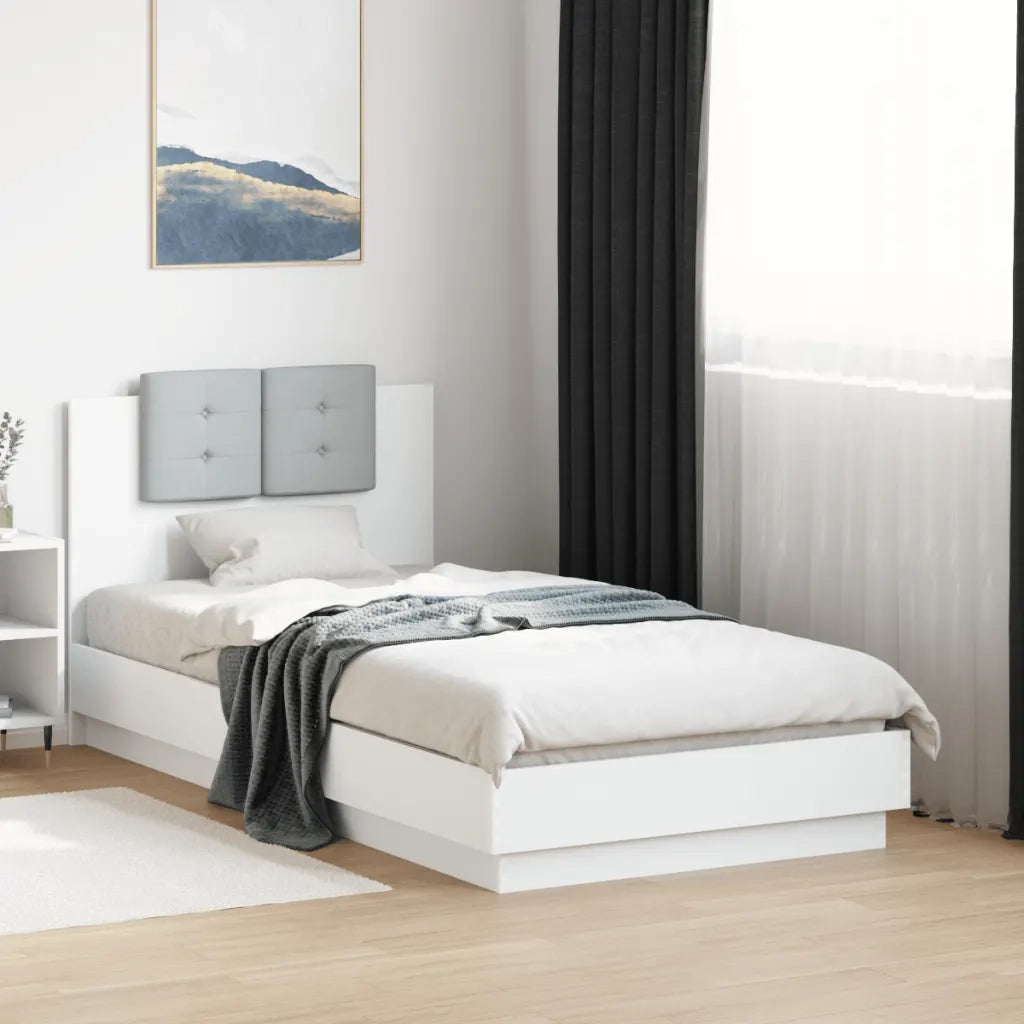 Giroletto con Testiera Bianco 90x190 cm in Legno Multistratocod mxl 114969