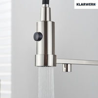 Bernd | Rubinetto da cucina a osmosi a molla a 3 vie argento Rubinetto con filtro in acciaio inossidabile spazzolato | Miscelatore da ristorante