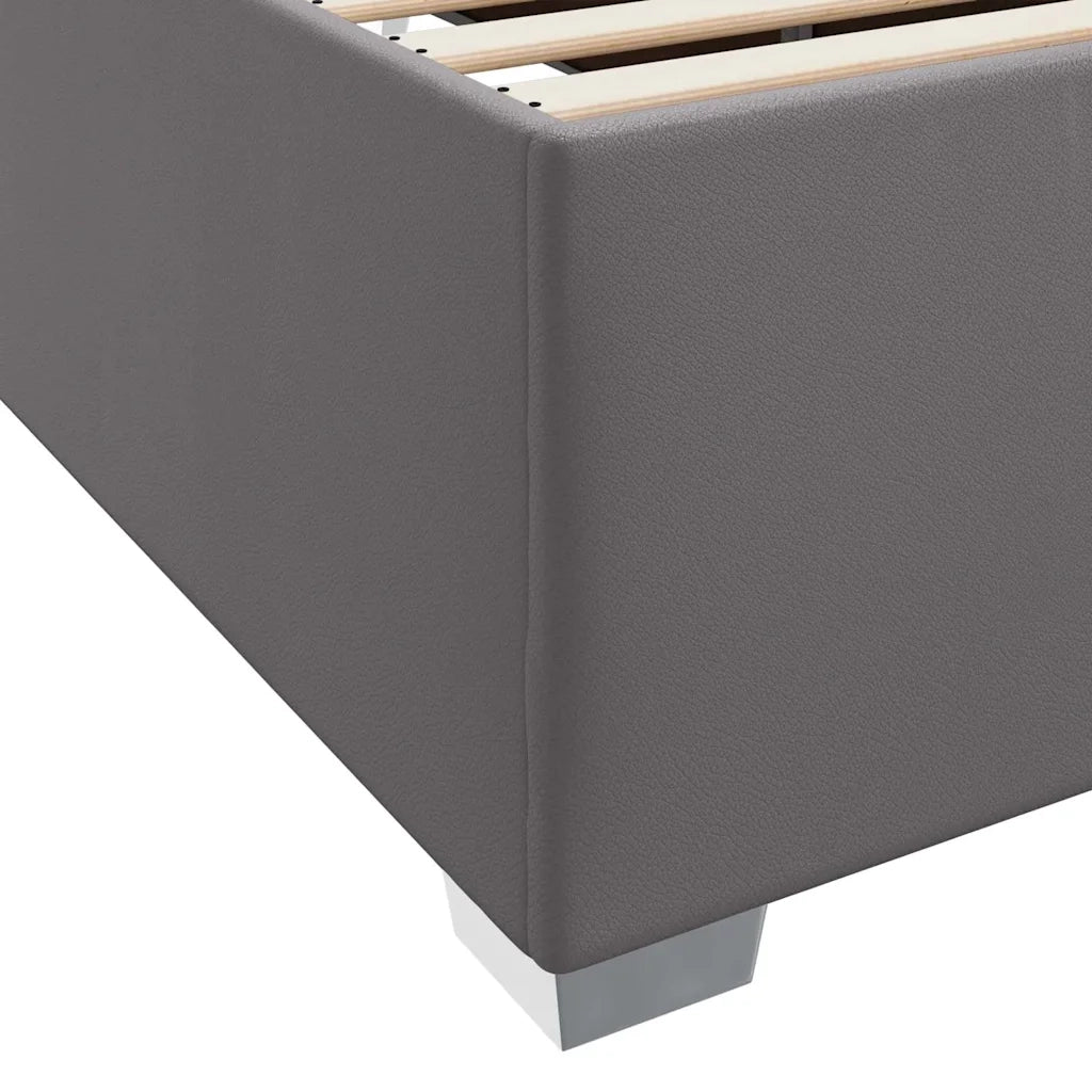 vidaXL Struttura del letto Grigio 120 x 190 cm Pelle sintetica