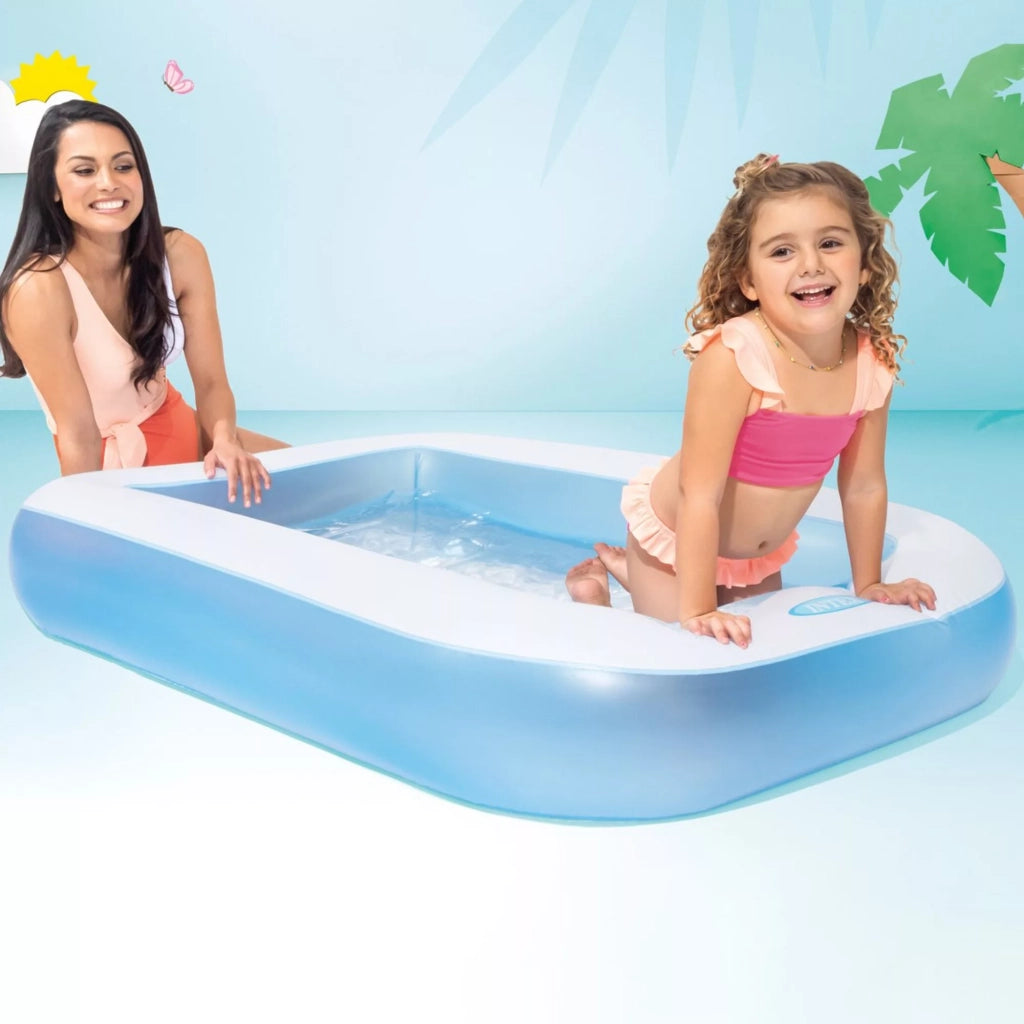 PISCINA GONFIABILE RETTANGOLARE  +2 ANNI  cm.166x100x28h.  peso kg.1,80 (57403)    INTEX