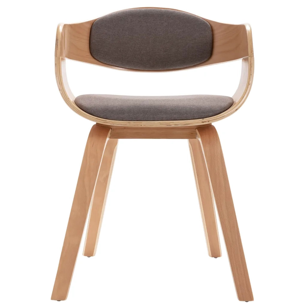 Sedie da Pranzo 6 pz Grigie in Legno Piegato e Tessuto Talpa 3054823