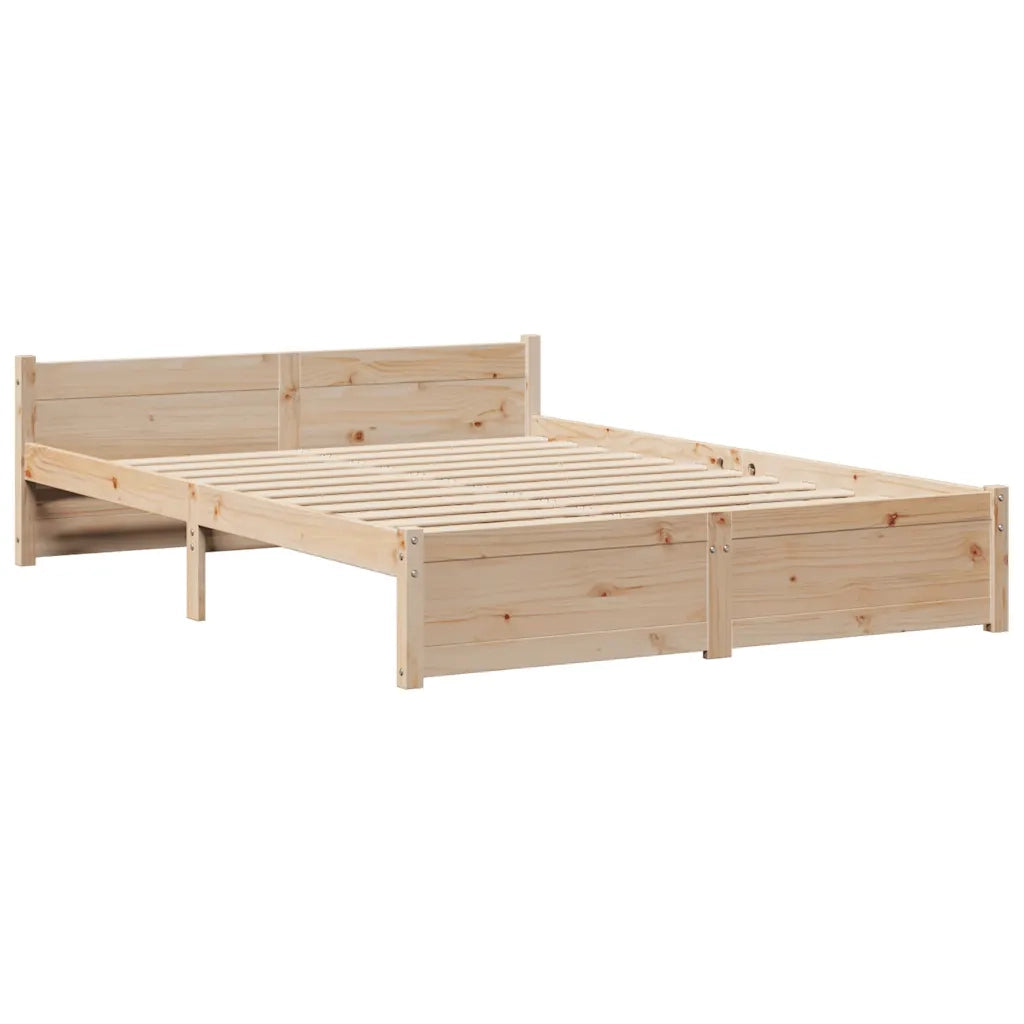 Letto Libreria senza Materasso 120x200cm Legno Massello di Pino 3322435