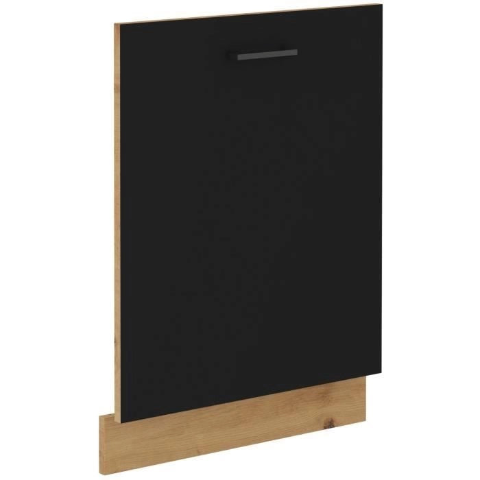 Frontale lavastoviglie + zoccolo - MODENA - 60 cm - Rovere artigianale e nero opaco - CUISINIER