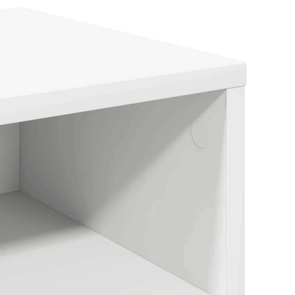 Comodini Bianchi 2 pz 40x30x30 cm Legno Ingegnerizzato 800064