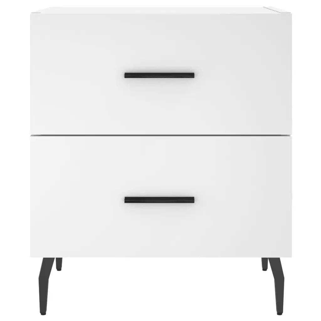 vidaXL Comodino Bianco 40x35x47,5 cm in Legno Multistrato