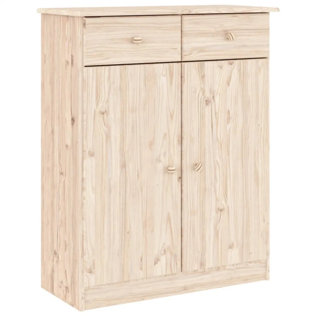 Credenza | Madia | Buffet da pranzo | Armadio da pranzo ALTA 77x35x188 cm in Legno Massello di Pino