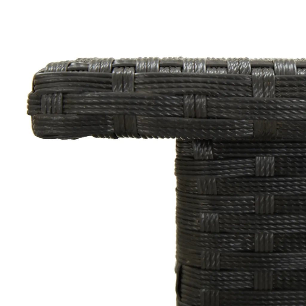 Tavolino da TÃ¨ Nero 50x50x47 cm in Polyrattan cod mxl 34268