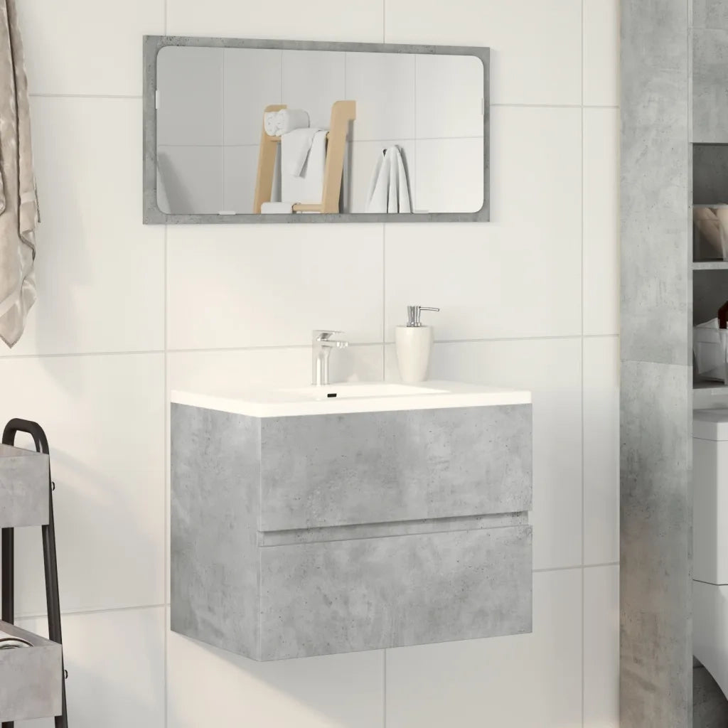 Armadietto da Bagno | Armadio da bagno Grigio Cemento 60x38,5x45cm in Truciolato