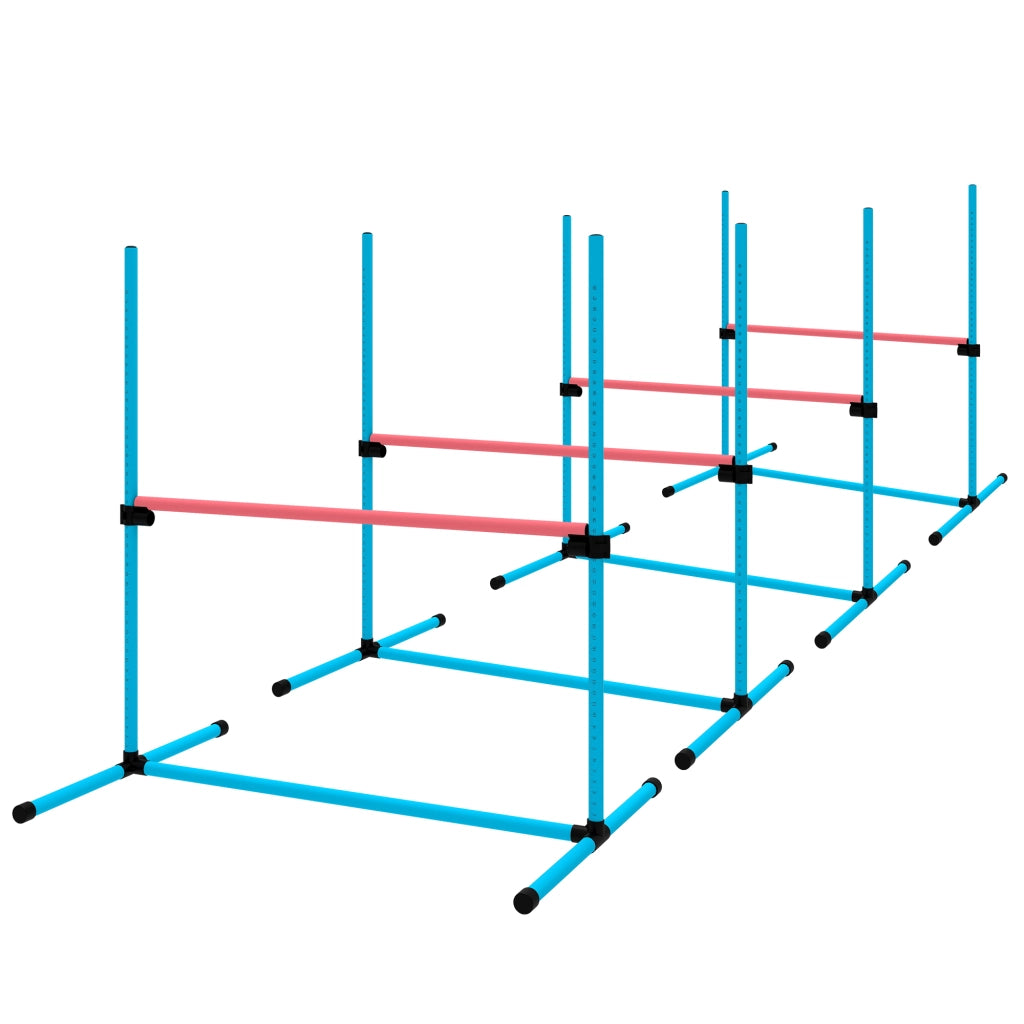 Set Agility per Cani 4 Pezzi ¨C zephmum ¨C Blu 99x65x94 cm