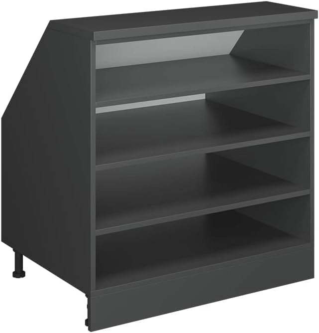 Armadio per tetto spiovente Rion, Antracite, 80 x 81.8 cm con 4 scomparti, carcassa 60 cm profondità, adatto per il salvaspazio sotto tetti spioventi