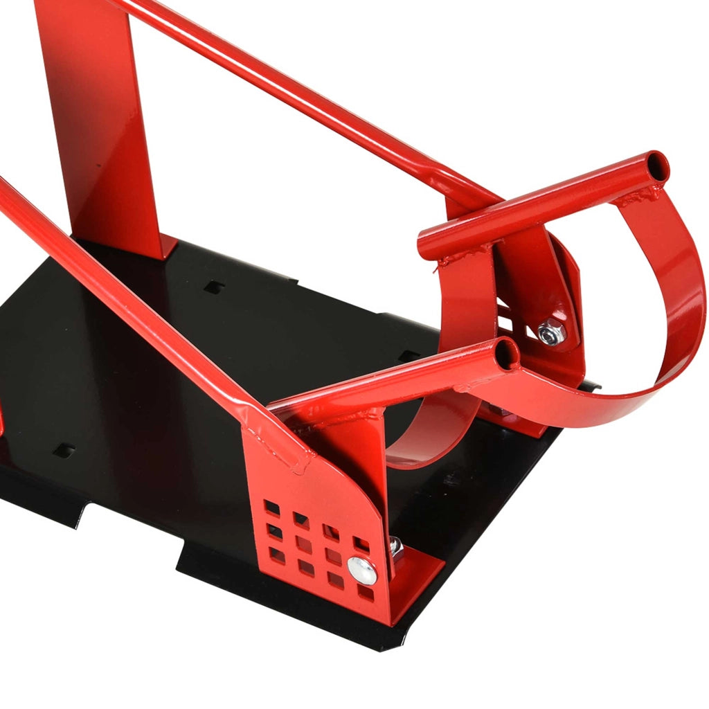 Cavalletto Alzamoto Anteriore 27,5x51-69x34 cm Max 450 Kg in Metallo Rosso e Nero